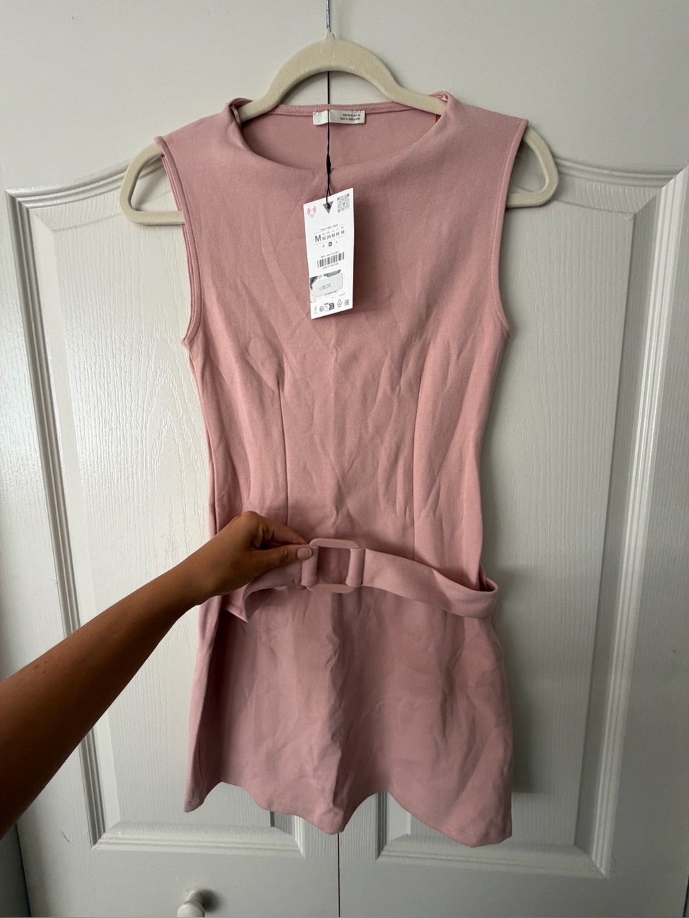 Zara Blush Pink Sleeveless Mini Dress - Picture 3 of 4